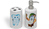 Печать на наборах для ванной: подставках для щёток, дозаторах для жидкого мыла